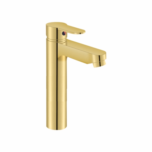 Long Single Lever Basin Mixer PVD Gold Finish